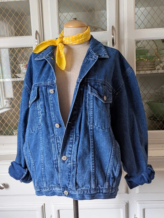80s Club Monaco RARE VTG Authentic Denim Trucker Indigo Jean Jacket - Picture 1 of 16